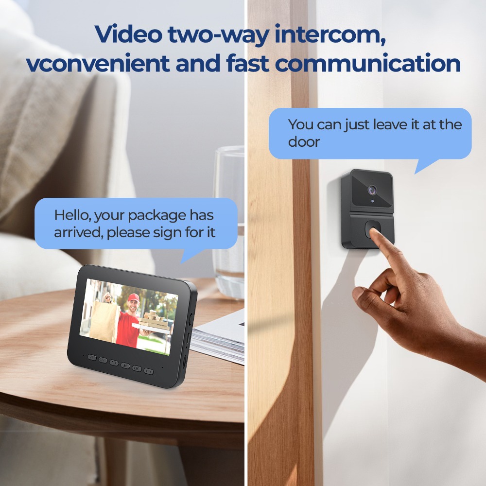 جرس باب ذكي لاسلكي مع شاشة عرض - مراجعة Smart Home Video وسعره
